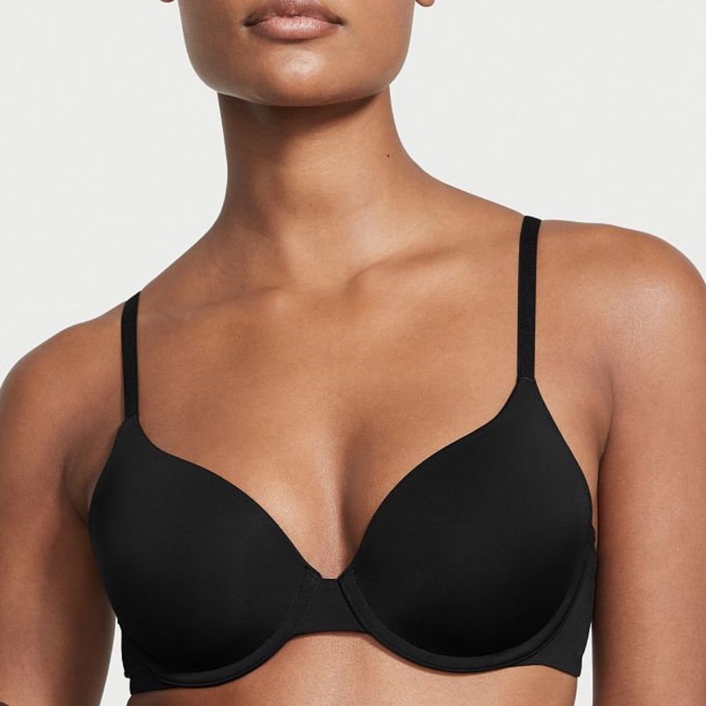 Victoria’s Secret T-Shirt Lightly Lined Full Coverage Black Bra Size 36D